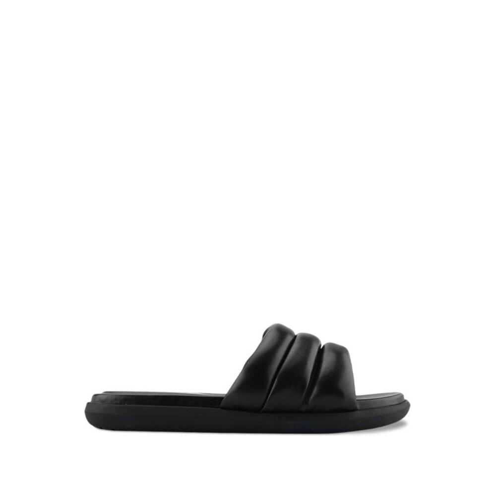 MARC FISHER Womens Black Yessy Toe Platform Slip On Leather Slide Sandals 6 M - Picture 4 of 4